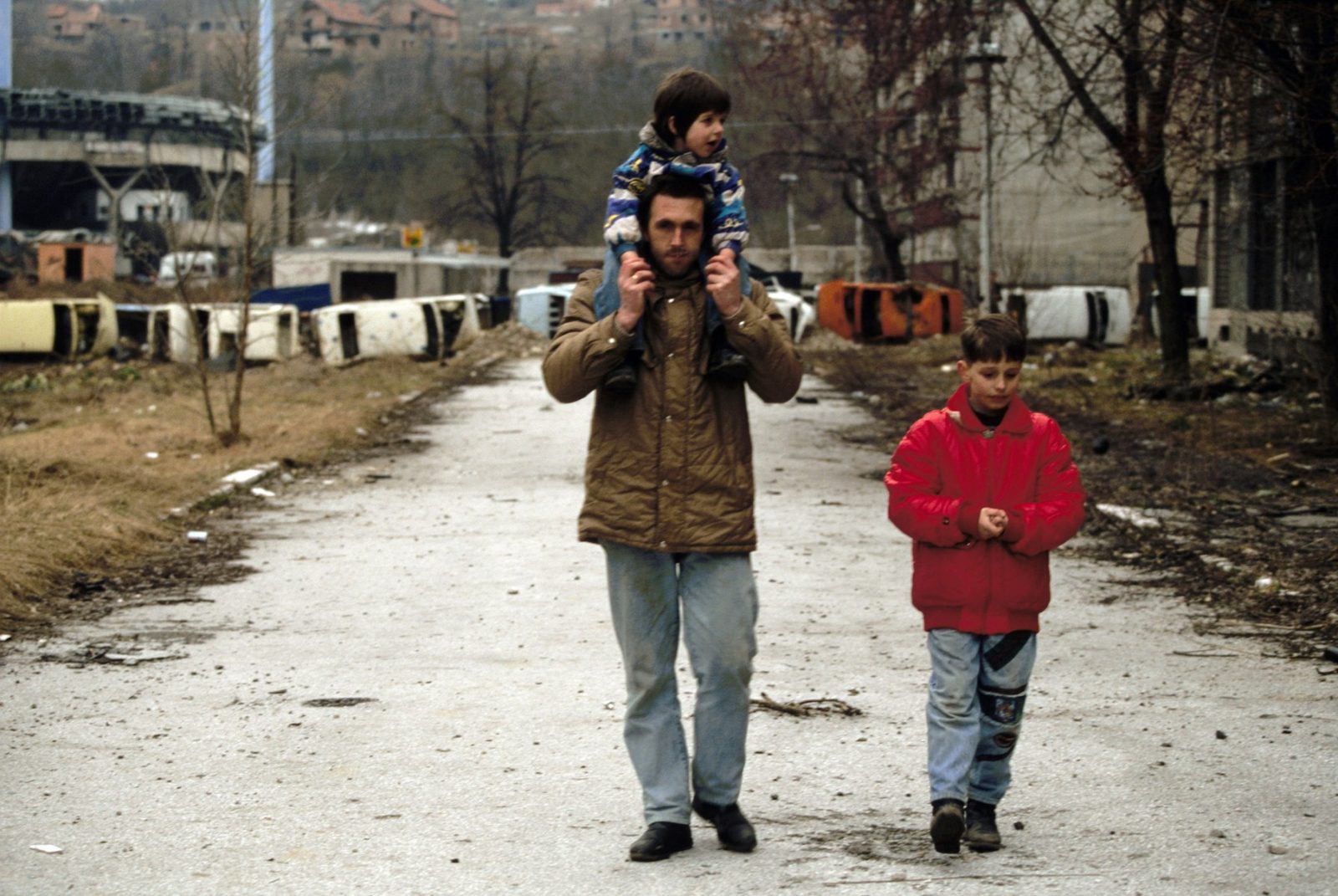 Sarajevo, Bosnia. March 1996 Grbavica the Serb quarters of Sarajevo must return under the control of the federal authorities of Bosnia by the 19th of March.