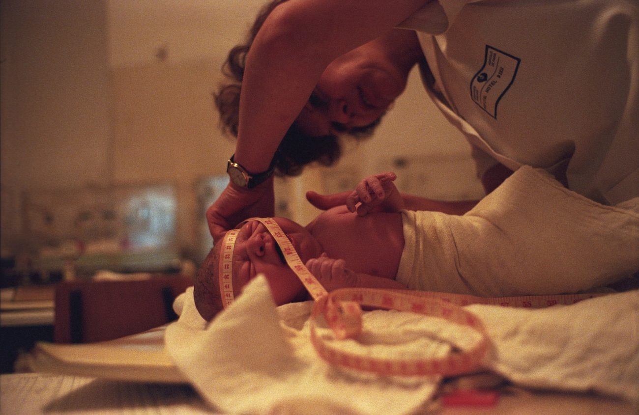 Sarajevo war thorn maternity ward, Karsten's reportage symbolically named 'Sarajevo birth'.
