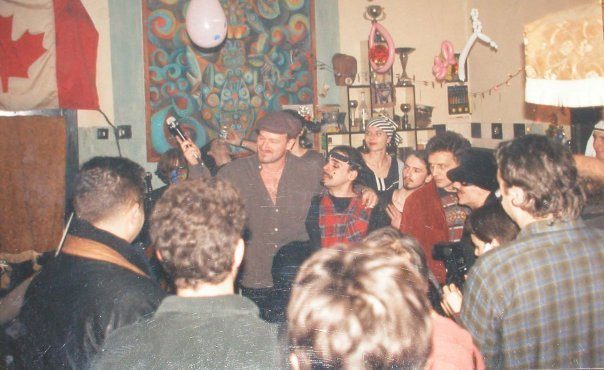 Bono Vox celebrating New Year's eve in Sarajevo 1996