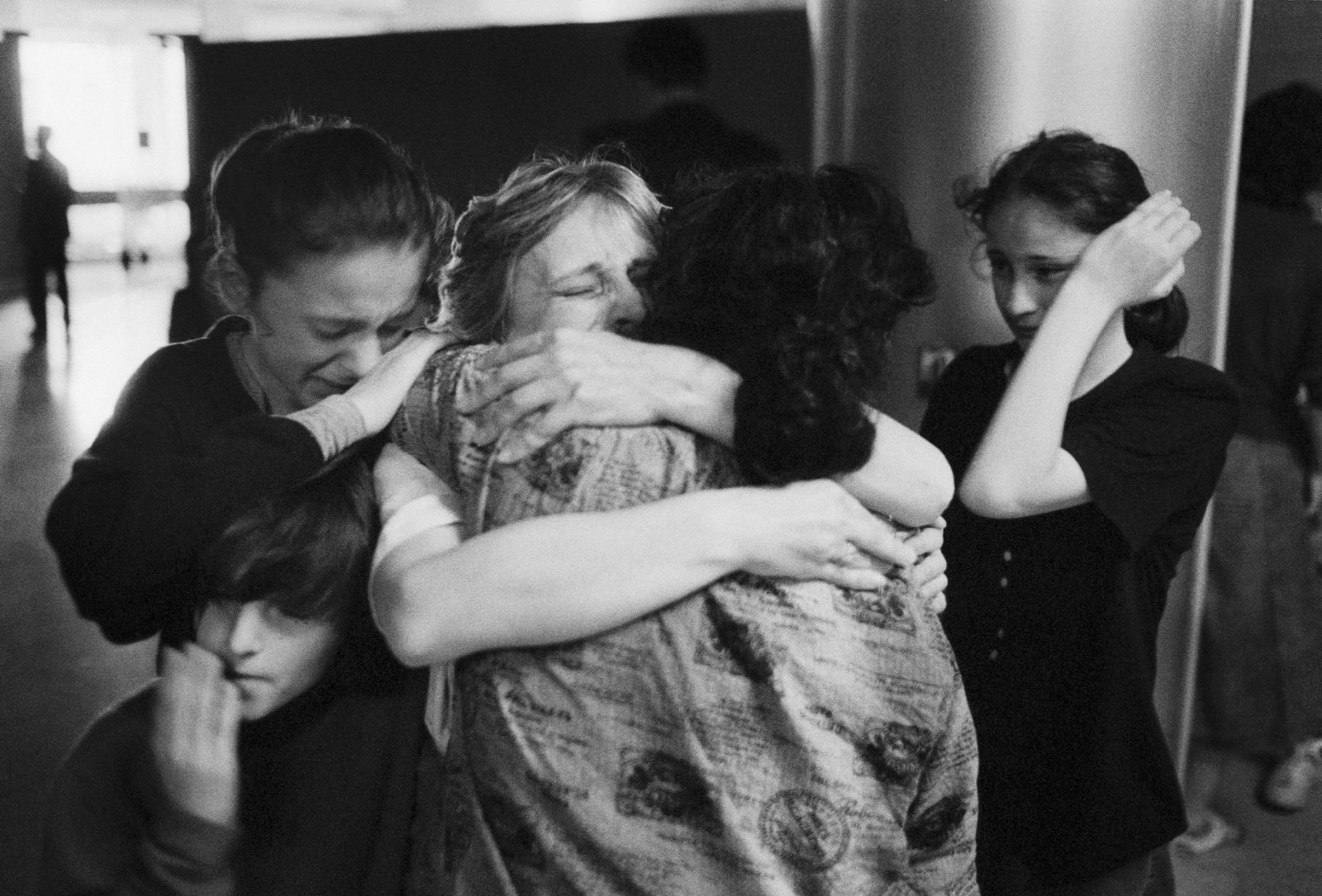 Children and women were set free from Serb prisons. Reunion in Sarajevo, June 1992.
