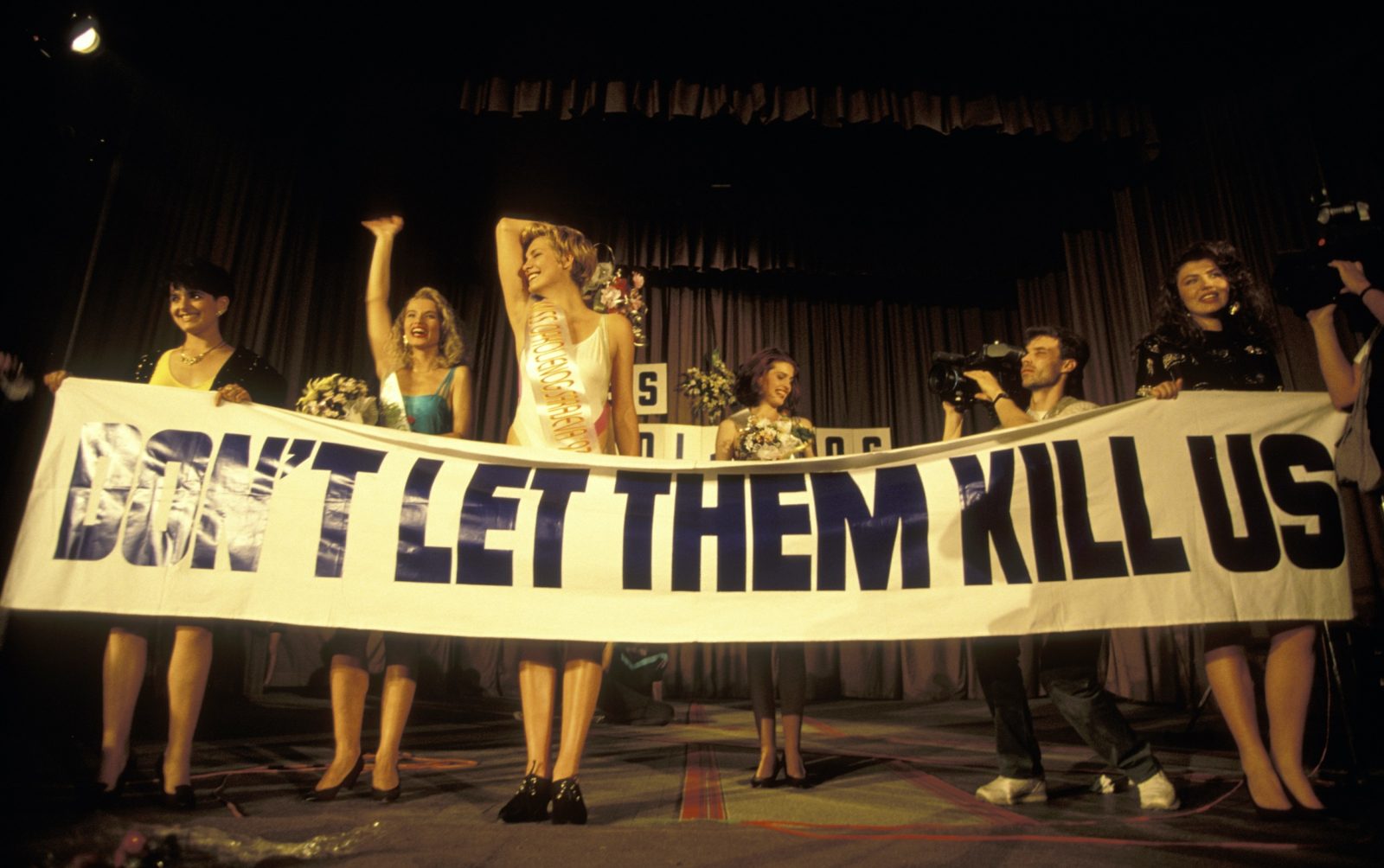 Miss Sarajevo beauty contest held in the besieged city to publicise the war.