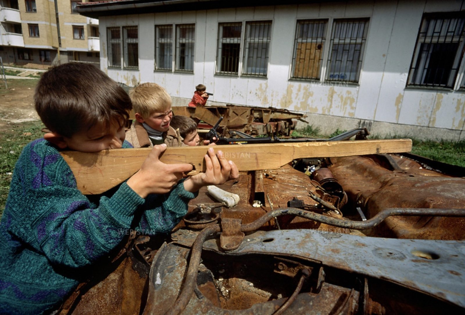 Children playing, April 1994, Sarajevo - Bosnia and Herzegovina