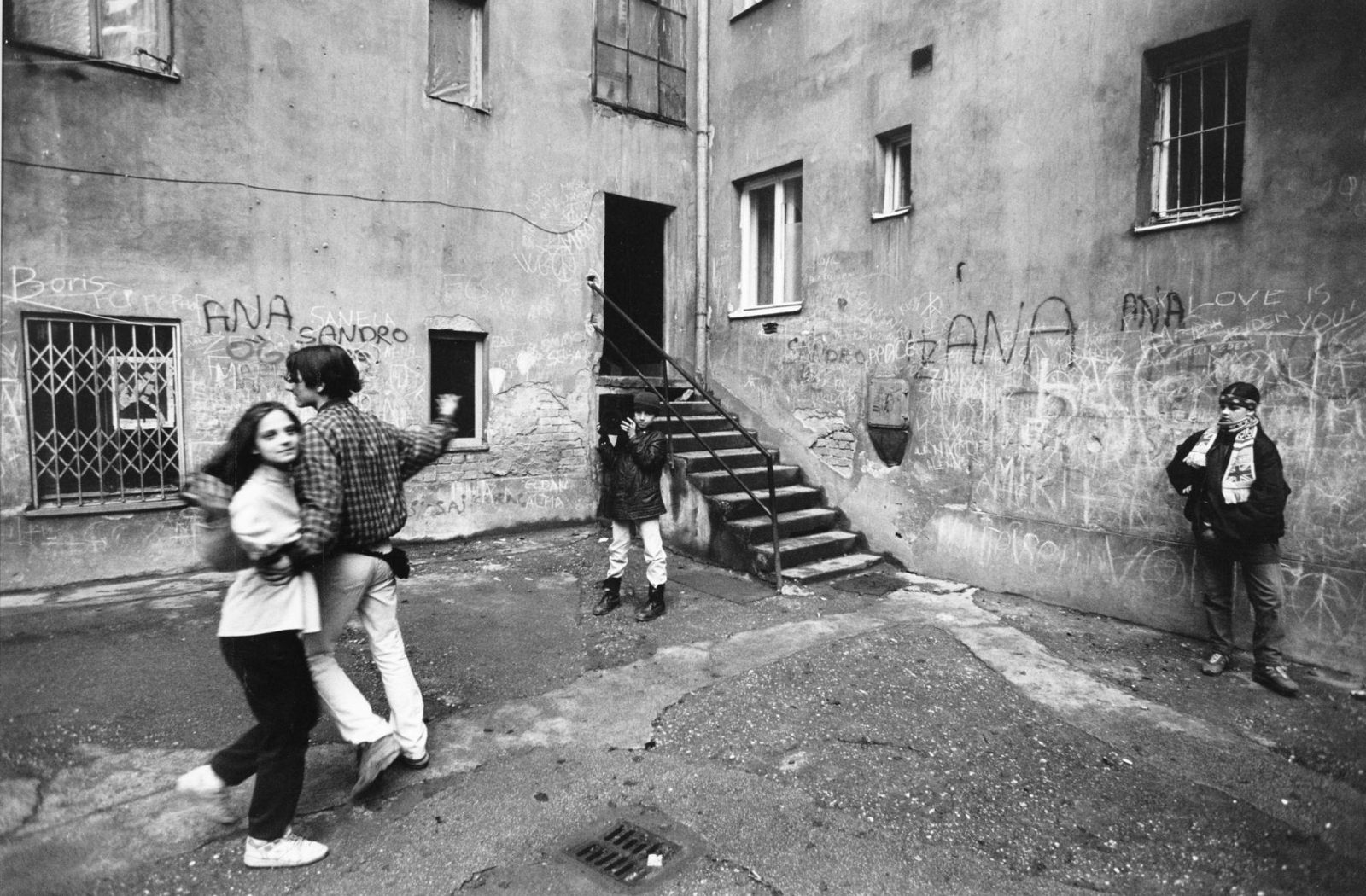 A rap group dancing in the streets of Sarajevo during the Bosnian War. Throughout 1993, the Bosnian capital of Sarajevo was a city struggling for survival. Two years of virtual siege had numbed and exhausted the population of 300,000, 15,000 of whom had been killed in the war by the end of the year. There was talk of autonomous provinces, safe havens and cease-fires, but the reality was one of bombs and bullets.