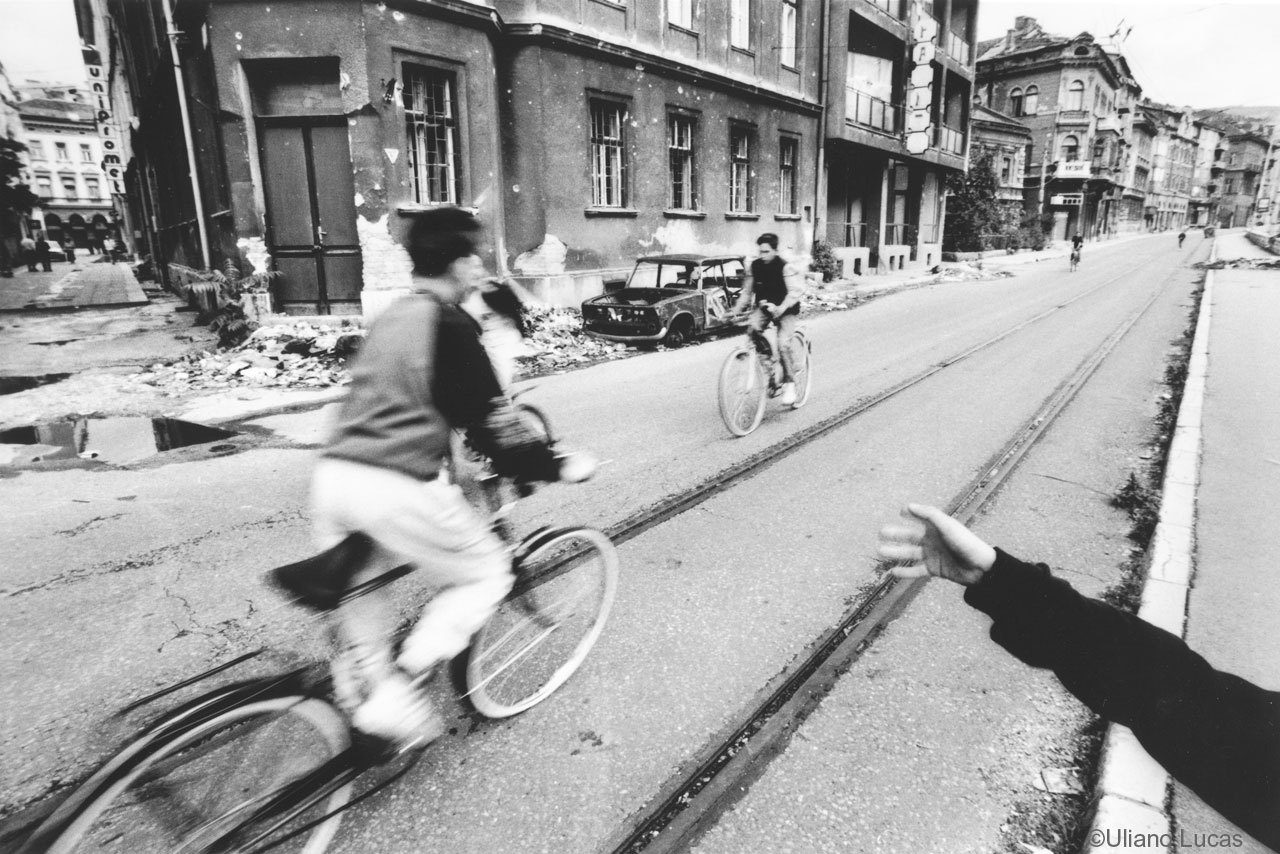 Along the Obala Vojvode Stepe Stepanovica, Sarajevo, 1993