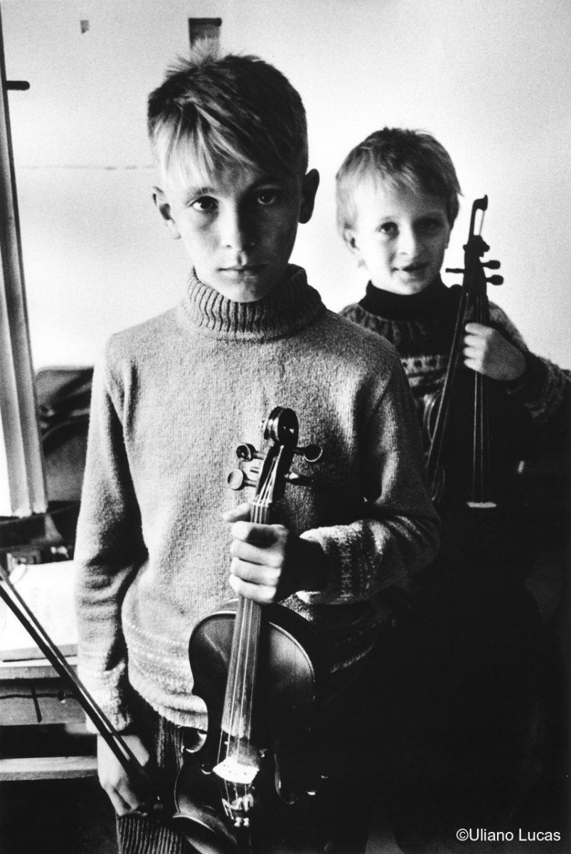 Students of a music school, Sarajevo, 1993