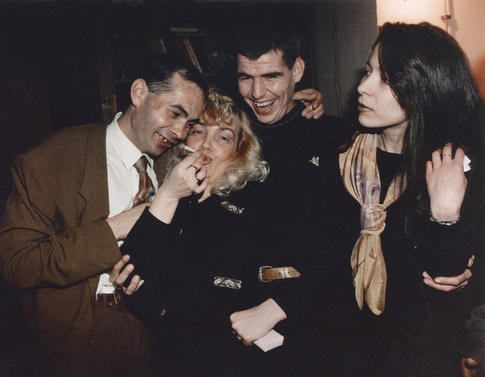 Sylvesterfeier, Ost-Mostar, Dezember 1993, Bosnien-Herzegowina# New Year`s Party, East Mostar, December 1993, Bosnia-Herzegovina